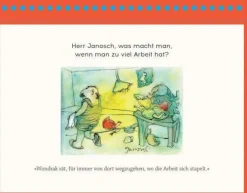 ZEITmagazin Geschenkbücher<Postkartenaufsteller »Herr Janosch, wie wird man bei der Arbeit glücklich?«