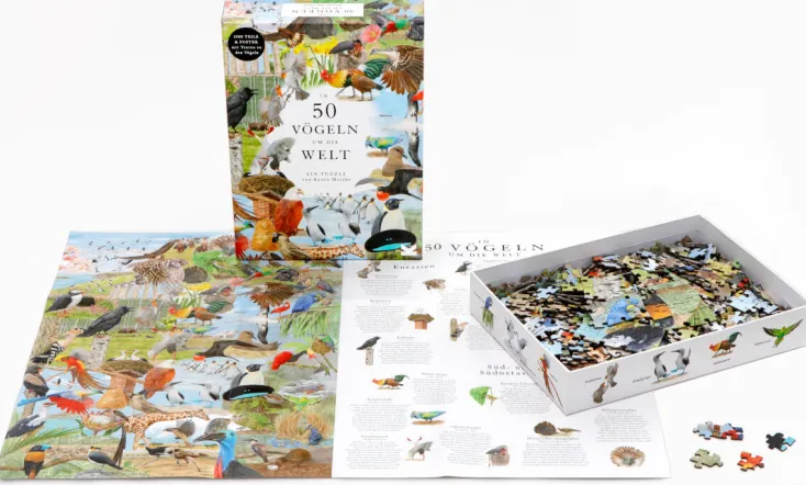 Kinder Laurence King Verlag Spiele & Puzzle|Puzzle Für Kinder<Puzzle »In 50 Vögeln um die Welt«
