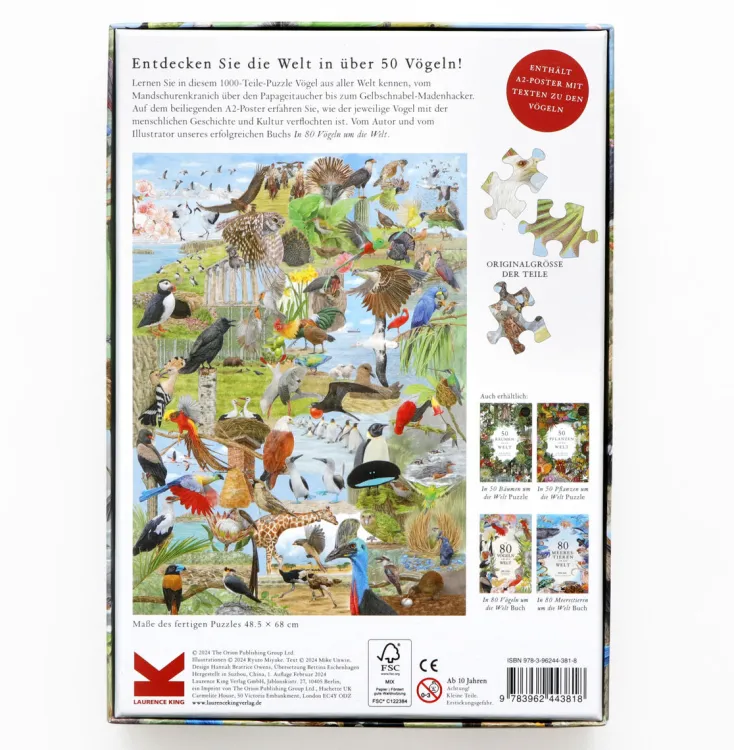Kinder Laurence King Verlag Spiele & Puzzle|Puzzle Für Kinder<Puzzle »In 50 Vögeln um die Welt«