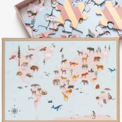 Kinder VISSEVASSE Spiele & Puzzle|Puzzle Für Kinder<Puzzle »Tierweltkarte«