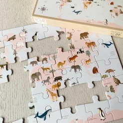 Kinder VISSEVASSE Spiele & Puzzle|Puzzle Für Kinder<Puzzle »Tierweltkarte«