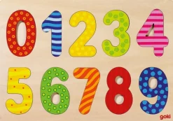 Kinder GOKI Spiele & Puzzle|Holzspielzeug<Puzzle-Set »Zahlen- und Buchstabenpuzzle«