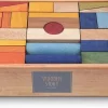 Kinder Wooden Story  Holzspielzeug|Konstruieren & Experimentieren<Regenbogen Holzbausteine - 63 Stück