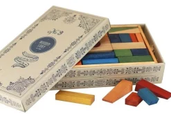 Kinder Wooden Story  Holzspielzeug|Konstruieren & Experimentieren<Regenbogen Holzbausteine - 63 Stück