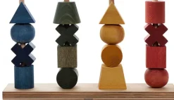 Kinder Wooden Story Holzspielzeug<Regenbogen Steckspielzeug - 16 Teile