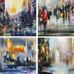 Ars mundi Alle Werke<Robert Hettich: »Urban Storys« 4 Bilder im Set (2021-23)