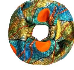 Ulrike Isensee DS Seide|Künstlertücher<Rundschal nach Paul Klee »Ad Parnassum«