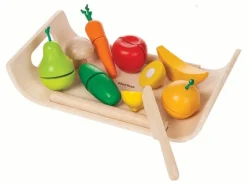 Kinder Plan Toys Holzspielzeug<Schneidebrett mit Obst & Gemüse