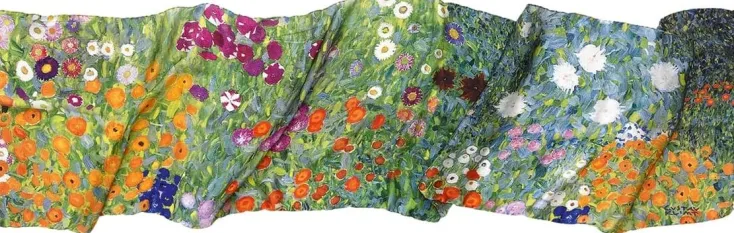Ars mundi Seide|Künstlertücher<Seidenschal »Bauerngarten«, nach Gustav Klimt