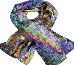 Ars mundi Künstlertücher<Seidenschal »Irisbeet in Monets Garten«, nach Claude Monet