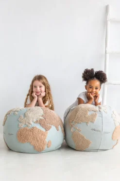 Kinder LORENA CANALS S.L. Möbel|Textilien<Sitzkissen »Pouf World Map«