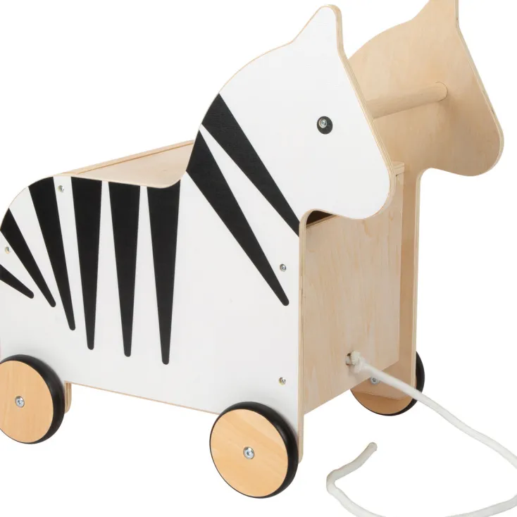 Kinder Small Foot Holzspielzeug|Bewegungsspielzeug<Spielzeugkiste mit Rollen Zebra »Wildlife«