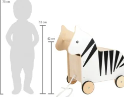 Kinder Small Foot Holzspielzeug|Bewegungsspielzeug<Spielzeugkiste mit Rollen Zebra »Wildlife«
