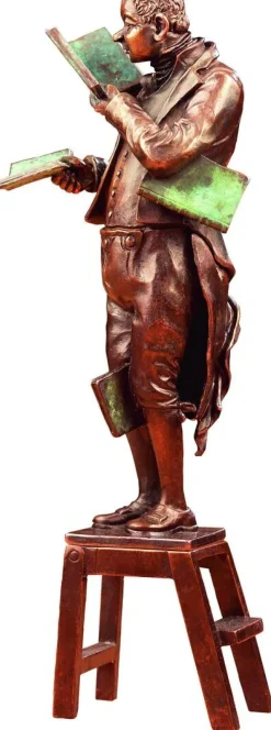 Ars mundi Kunstbronze & Stahl<Spitzweg, Carl: »Der Bücherwurm«