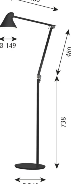 Louis Poulsen Stehleuchten|Leseleuchten<Stehleuchte »NJP« schwarz