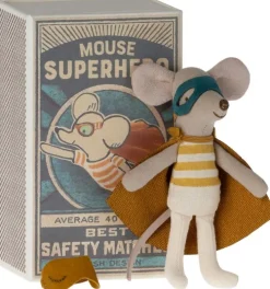 Kinder Maileg Kuscheltiere & Puppen<»Superheldmaus« in Streichholzschachtel