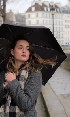 ANATOLE Regenschirme<Taschenschirm »Jane«, Schwarz