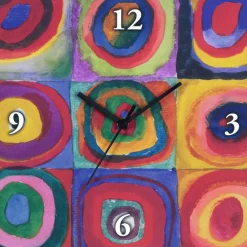 Wassily Kandinsky Wand- & Tischuhren<Wanduhr »Farbstudie Quadrate« nach Kandinsky