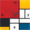 Ars mundi Wand- & Tischuhren<Wanduhr nach Mondrian »Komposition in Rot, Blau, Gelb und Schwarz«