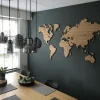 City Shapes Wandbilder & Wanddekoration<Weltkarte aus Eichenholz