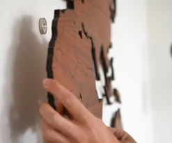 City Shapes Wandbilder & Wanddekoration<Weltkarte aus Nussbaum