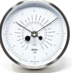 Fischer Manufaktur Wand- & Tischuhren<Weltzeituhr »POLAR« von