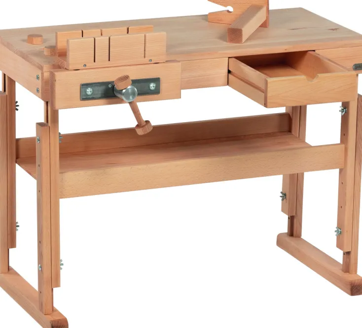 Kinder GOKI Bastel-sets|Weihnachtsgeschenke<Werkbank aus geöltem massivem Buchenholz