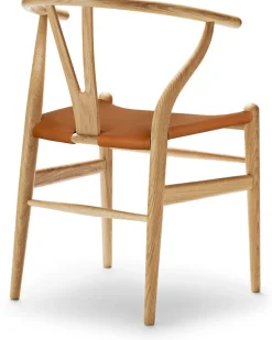 Carl Hansen Sondereditionen|Stühle & Sessel<ZEIT Sonderedition »CH24«, Wishbone Chair aus Eiche und Leder