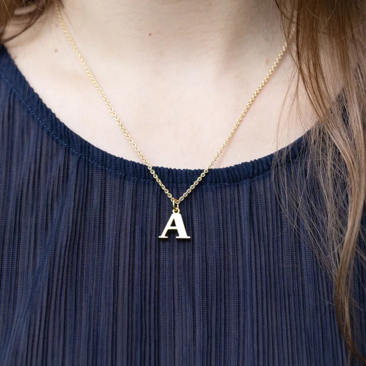 Anke Gralfs Goldschmiedeschmuck<ZEIT-Sonderedition Buchstabenanhänger A-Z, vergoldet