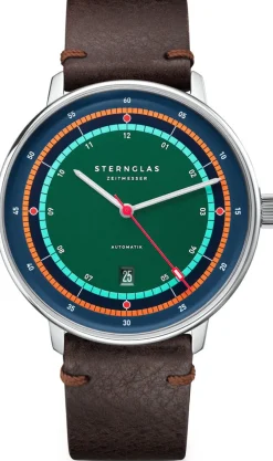 Sternglas Armbanduhren<ZEIT-Sonderedition Uhr »Hamburg Automatik«, Grün-Blau