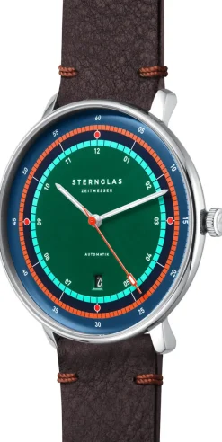 Sternglas Armbanduhren<ZEIT-Sonderedition Uhr »Hamburg Automatik«, Grün-Blau