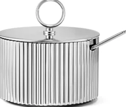 Georg Jensen Zubereiten & Servieren<Zuckerdose mit Löffel »Bernadotte«